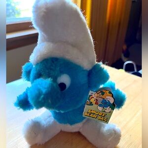 Vintage Smurf plush stuffed toy